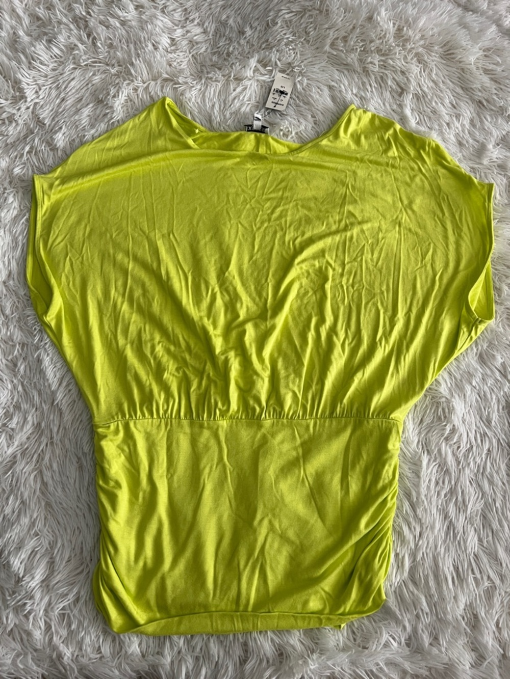 Cotton Express Neon Lime Dolman Waist Tunic
